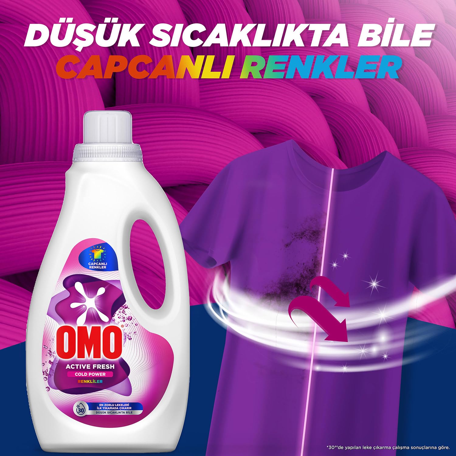 OMO Active Fresh Cold Power Renkliler için Sıvı Deterjan 1500 ml