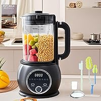 Vista 9 de Batidora caliente 10 en 1 para producir leche de nueces, 51 onzas de soja casera, almendra, avena, a base de plantas, para preparar alimentos