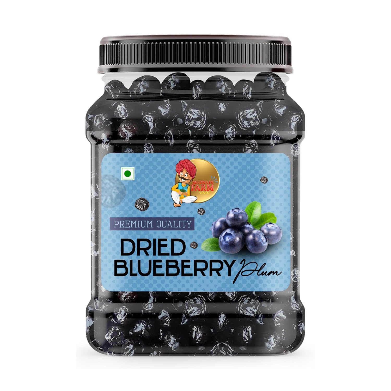 Marwadi Farm Dried Blueberry Plum 1kg | Premium Dry Fruit Snack | Rich in Antioxidants, Vitamin K, Calcium & Fibre | Naturally Sweet & Delicious | Ideal for Baking, Cooking, Trail Mix, Desserts & Gifting | Jar Pack-image-8