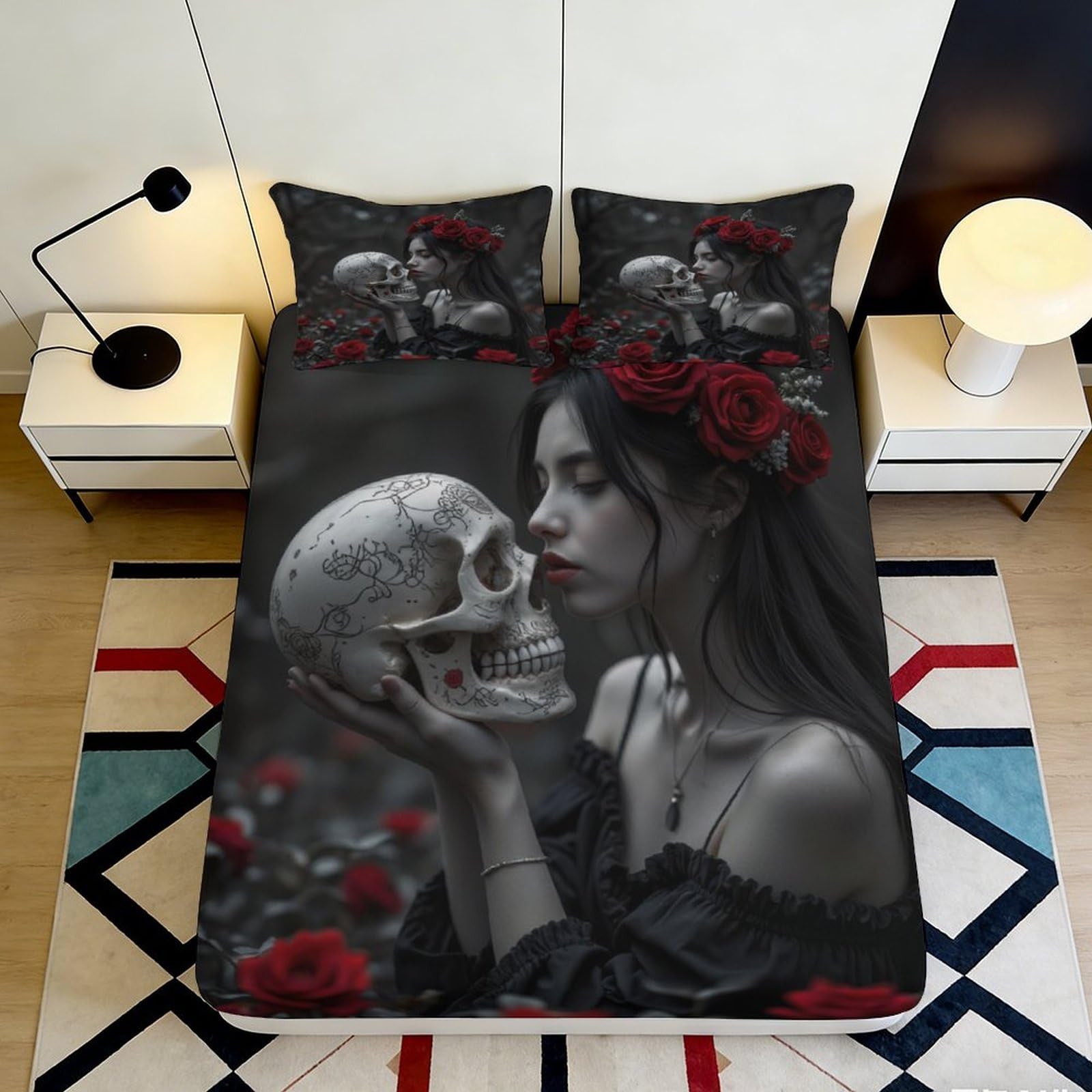 3D Printed Penguin Fitted Sheet Microfiber Deep Pocket Bedroom Bedding Elastic Hem Penguin Mattress Fitted Cover Washable 180x200x25cm