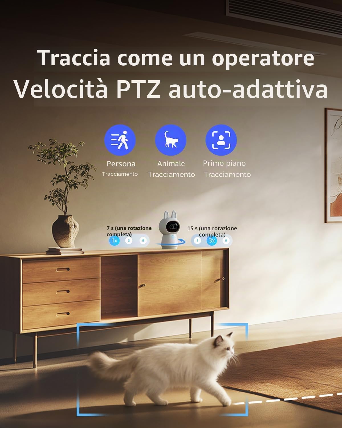 Aqara 4K UHD Dual-Lens Camera Hub G350, Telecamera Interna con Zoom 9X, Rotazione 360°, Auto-Tracking AI, Riconoscimento Visi/Gesti, Compatibile con Apple HomeKit, Alexa, Google Home, SmartThings | Zoom 9X, Auto-Tracking Ai, Riconoscimento Visi/Gesti, Com