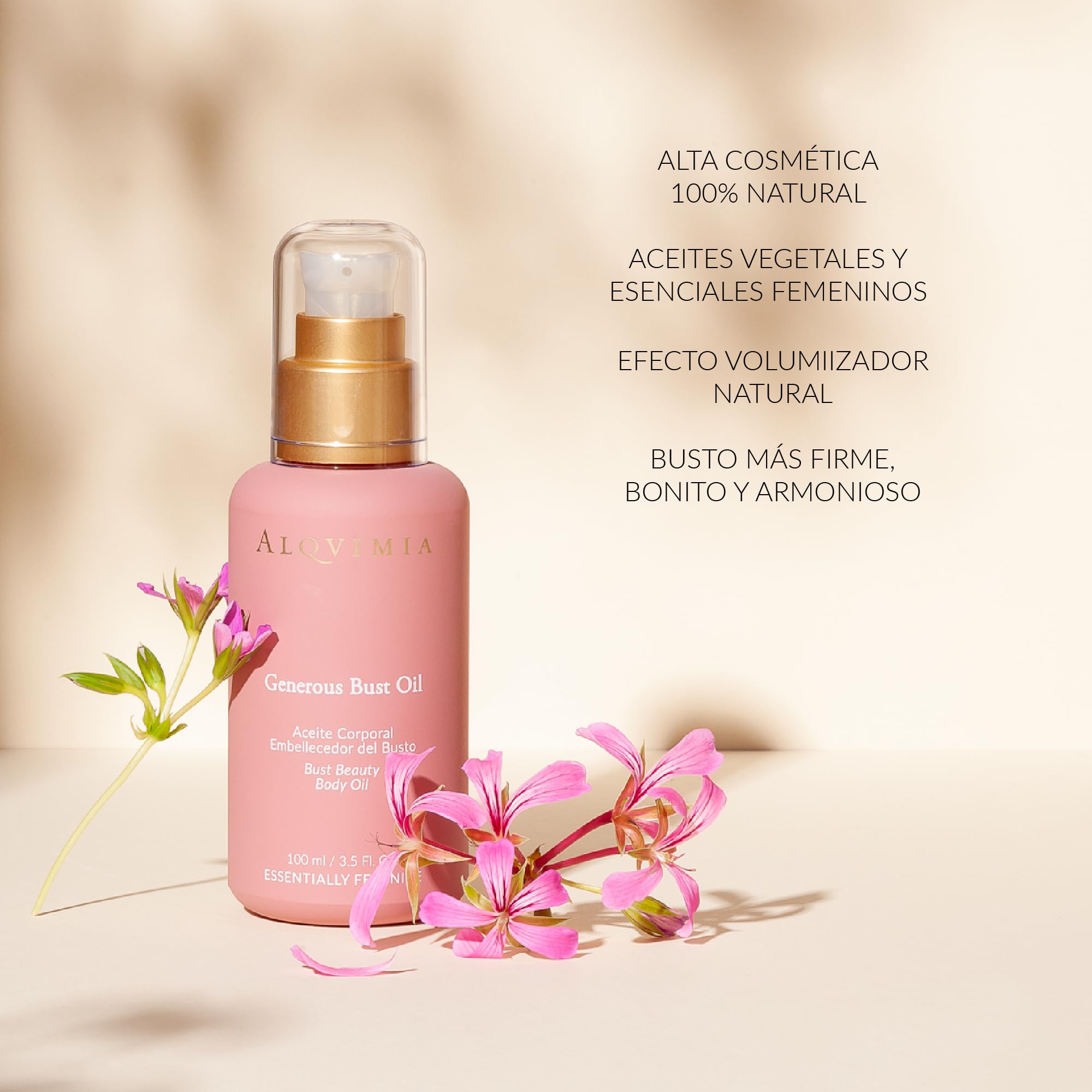 Alqvimia | Generous Bust Oil |Beautifying Körper Öl, strafft, formt und vergrößert die Brust | 100 ml
