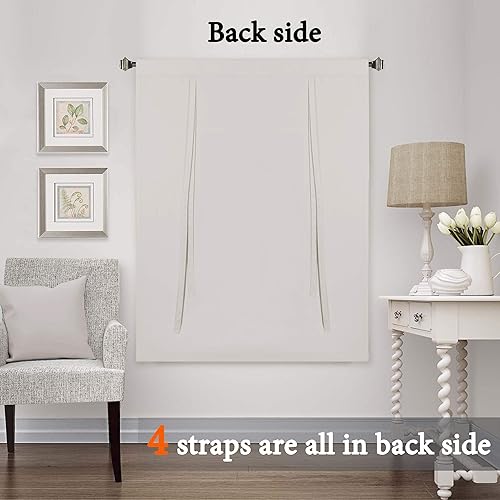 Miniatura 7 de H.VERSAILTEX - Cortina opaca para ventana con amarres, panel de bolsillo para varilla - 42 pulgadas  106.68 cm.de ancho por 63 pulgadas  160.02 cm.