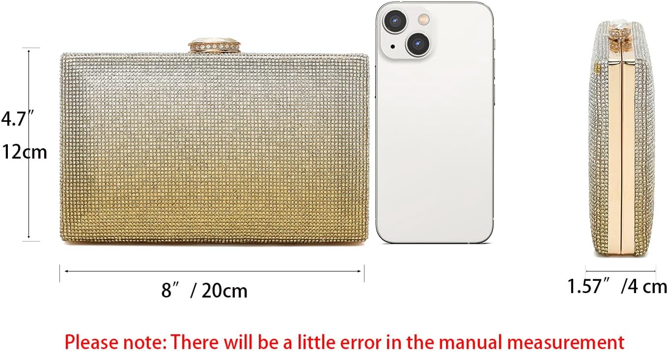 CARIEDO Women's Sparkling Clutch Purse Elegant Glitter Evening Bags Bling Evening Handbag for Dance Wedding Party Prom Bride - Image 5