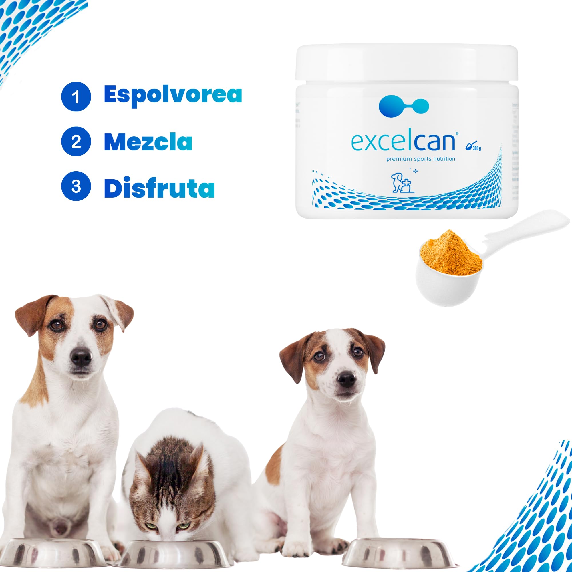 Excelcan® - condroprotector Perros | Antiinflamatorio Natural con colágeno para Perros Mayores | Articulaciones Piel y Pelo (300g)