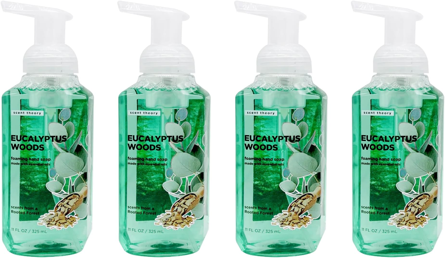 Scent Theory - Foaming Hand Soap - 11 Fl Oz - 4-Pack (Eucalyptus Woods)