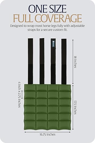 Miniatura 8 de Equinavia Cool Relief Therapy - Botas de hielo para caballos, paquete de gel con correas ajustables, 16.5 x 15.5 pulgadas, individual, color verde,