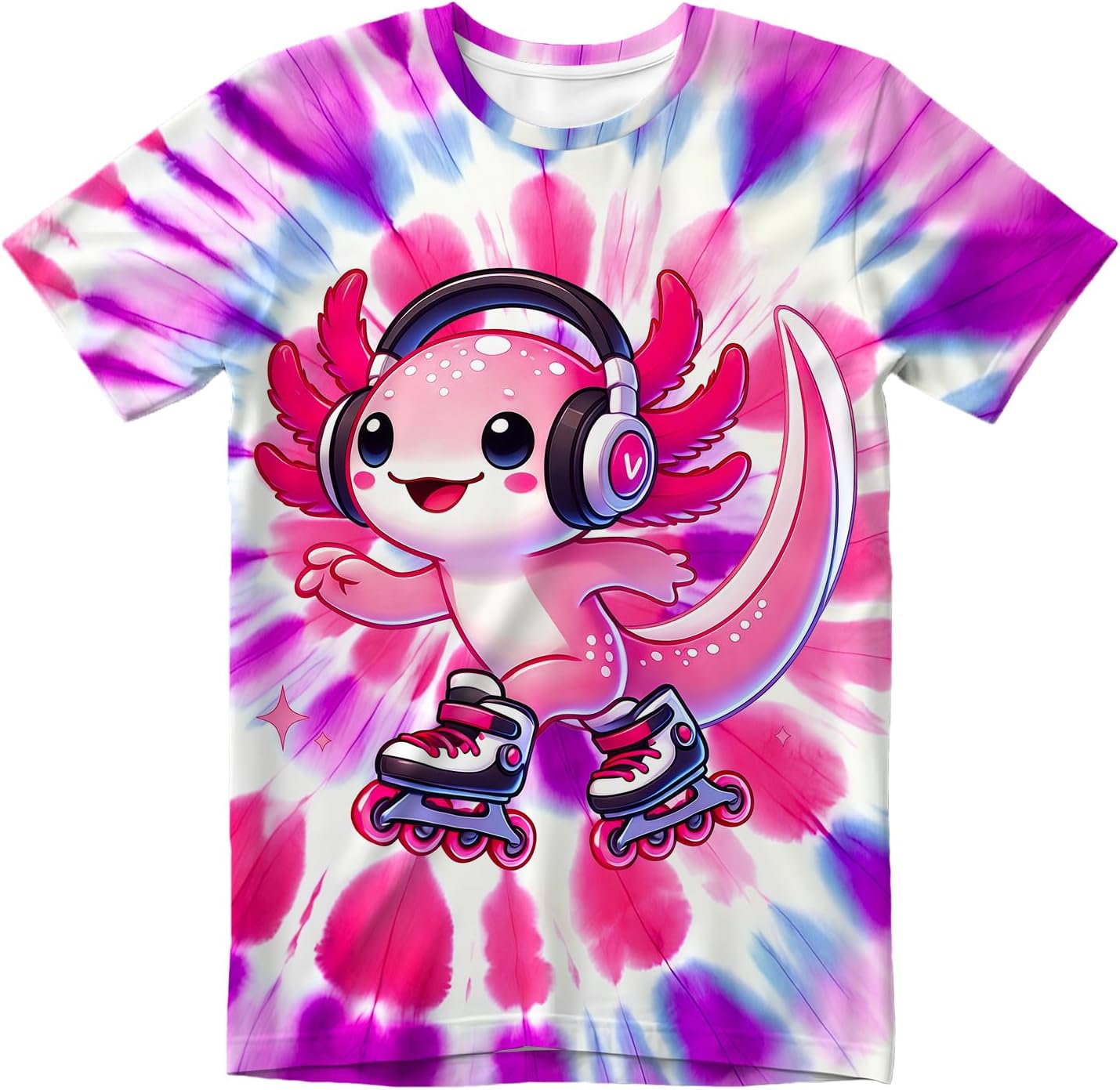 Kids Tie Dye Shirt for Boys Girls Hippies Children Tee Ages 6-16