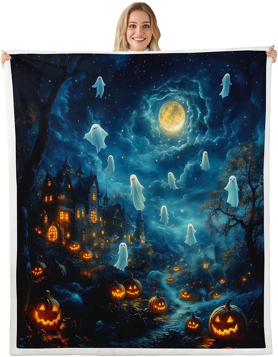 Dragon Skull Fleece Blanket,Green Dragon Western Animal Mysterious Throw Blanket for Sofa Adults,Boho Gothic Skeleton Halloween Trippy Black Soft Blanket Bed Couch,Queen (90 x 90 Inches)