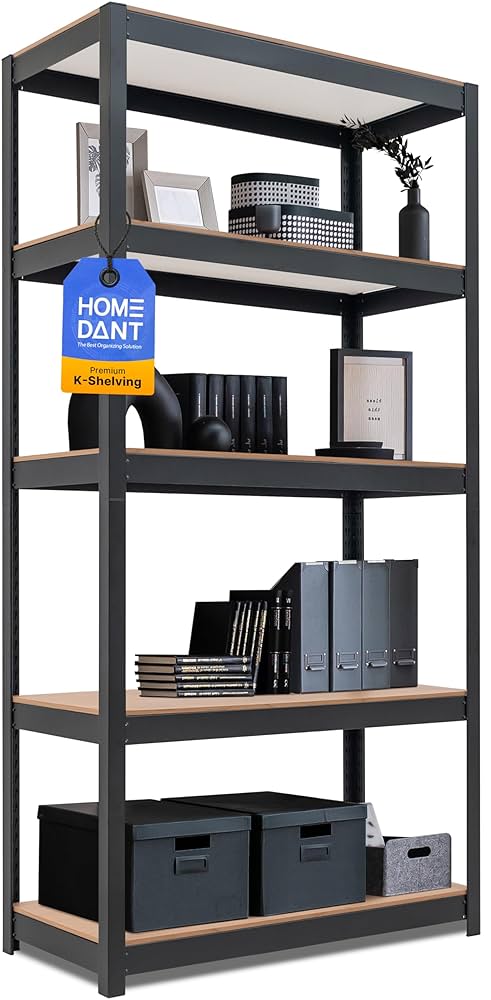 DANT House 組立簡単 ラミネート スチールラック 5段 Amazon｜HOMEDANT House 組立簡単 ラミネート スチールラック