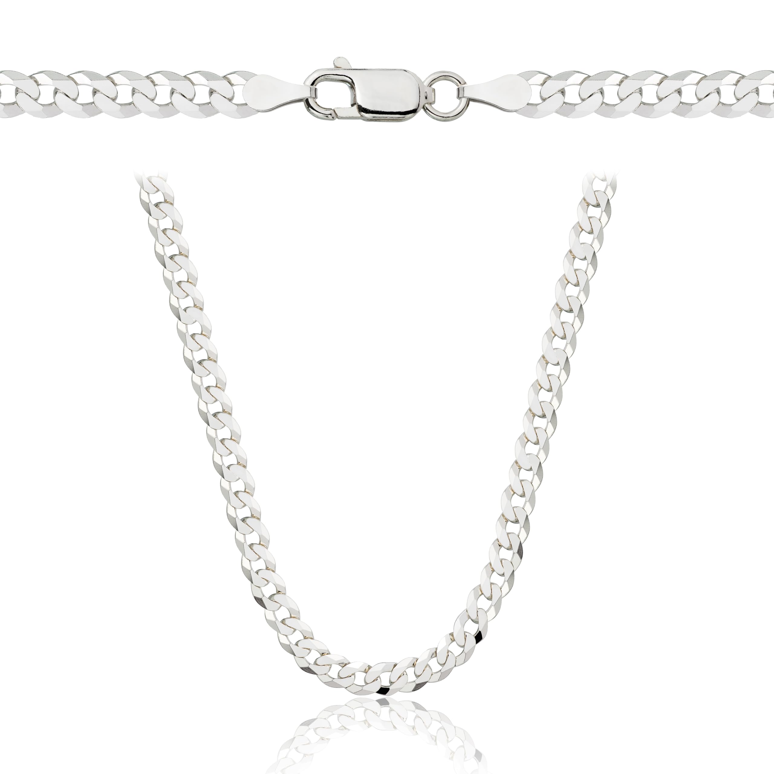Cadenas para hombre, oro 925/585 de 14 quilates, cadena para hombre, cadena de eslabones para hombre, plata 925 con oro de 14 quilates, joyería para hombre, calidad italiana
