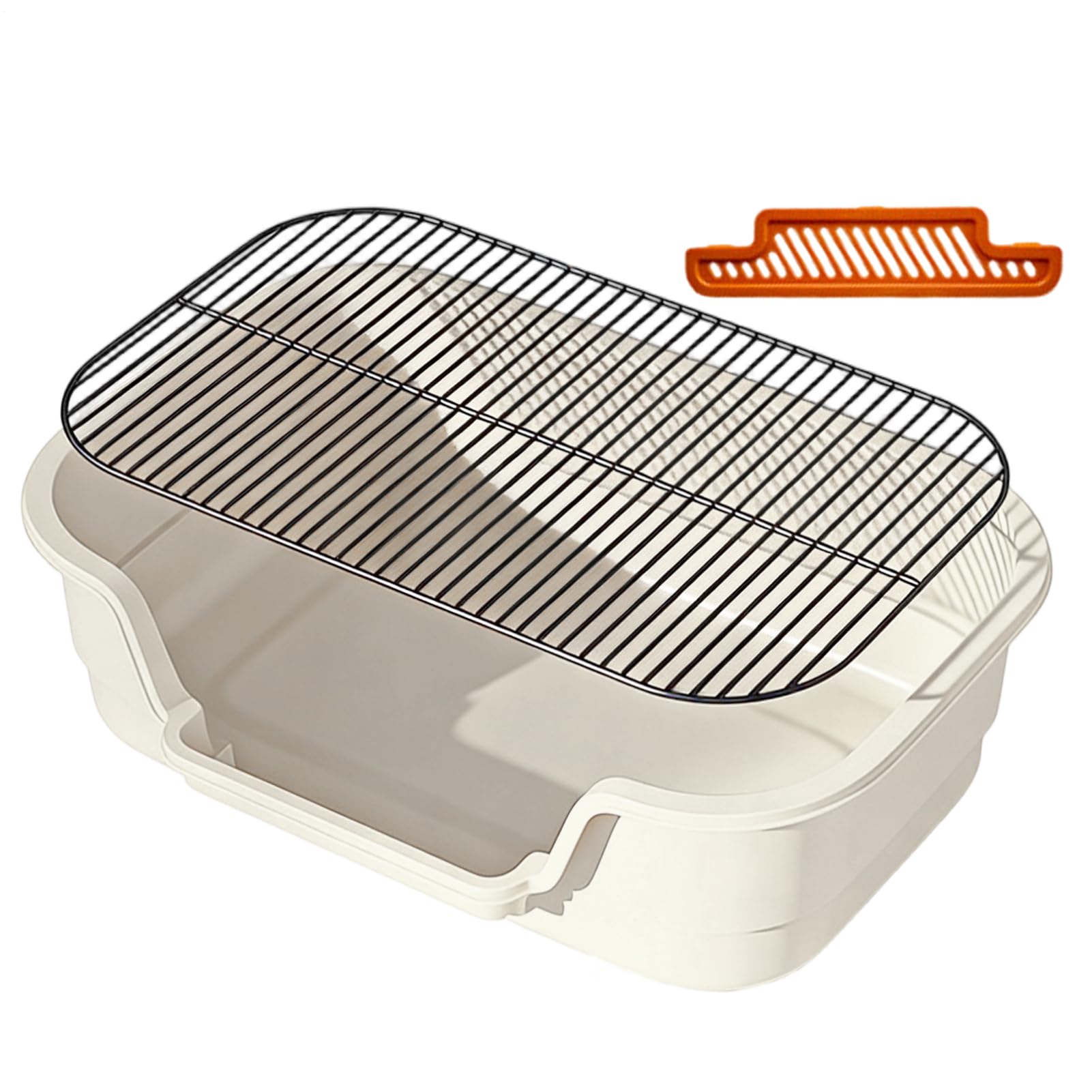 Cat Litter Box,Removable Stainless Steel Grid Potty Toilet - Dog Litter Box | for Pets Cats Animals Indoor Outdoor Household Apartments Homes