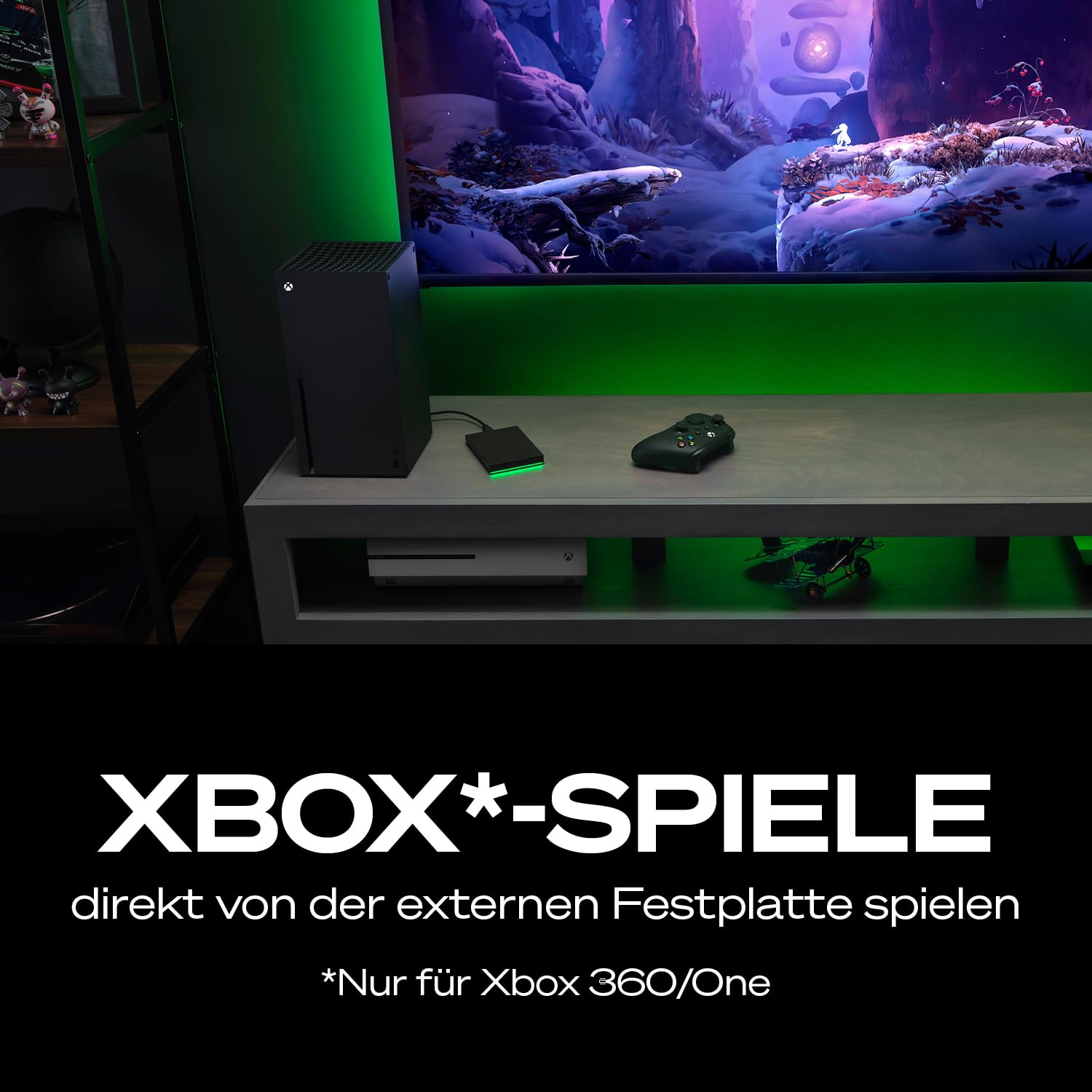 Seagate Game Drive Xbox 2TB Tragbare Externe Festplatte 2.5 Zoll USB 3.0 grau