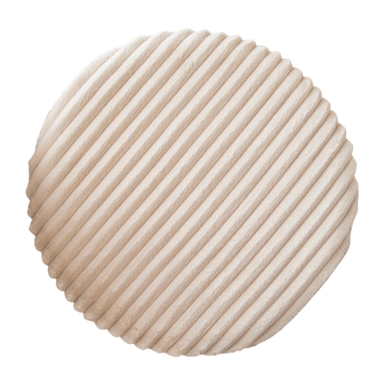 Tsophreniq 40cm Diameter Pillow Cover with Striped Pattern Stylish and Practical Round Seat Cover Premium Flannel Fabric