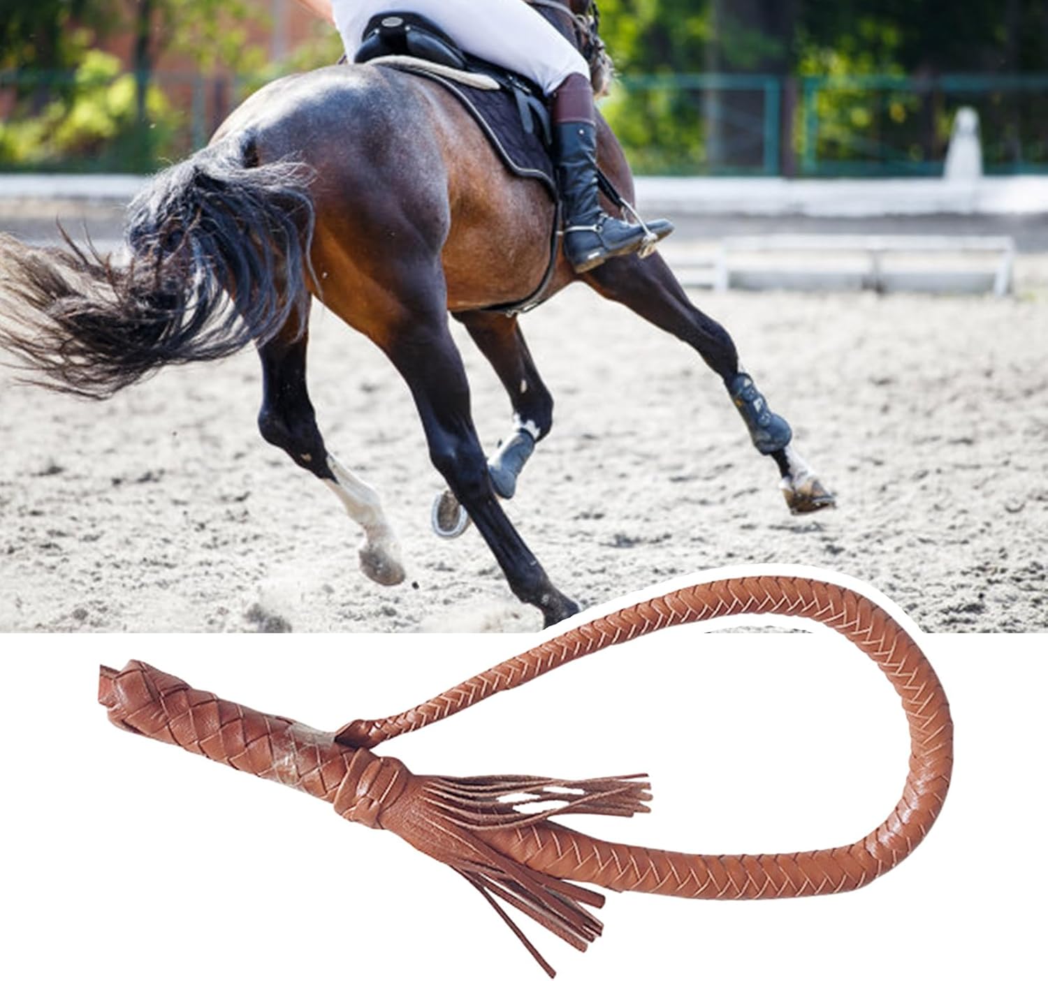 屋外乗馬トレーニング用の革のパドル乗馬作物ホイップハーネスPUレザー 
