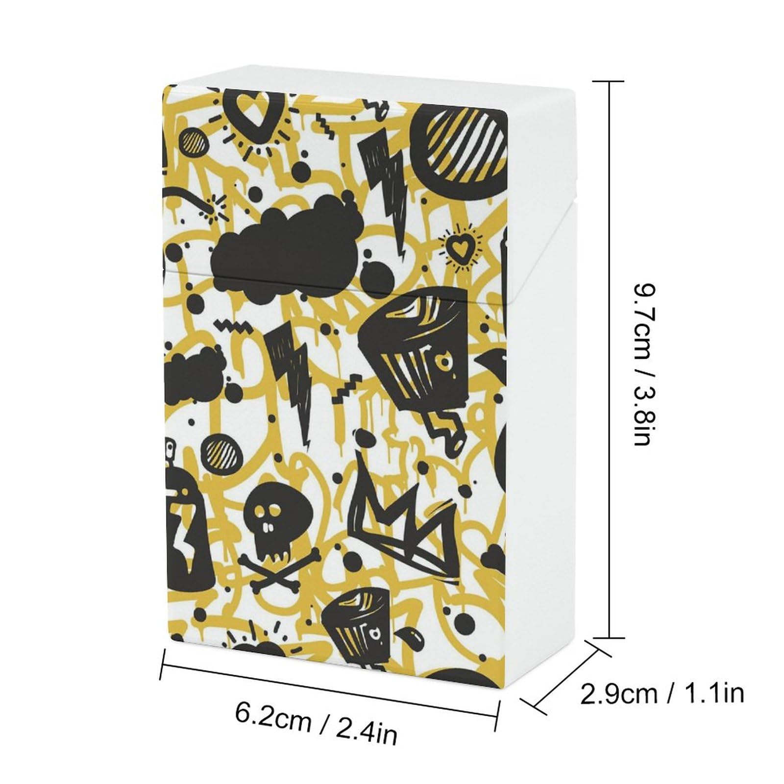 Amazon | タバコケース 落書き アート スカル スケルトン 髑髏