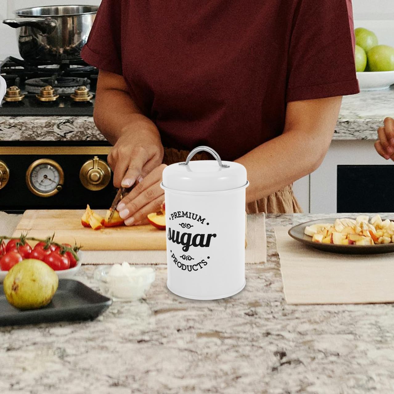 MAGICLULU 3 Stück Luftdichte Vorratsdosen aus Eisen für Snacks und Milchpulver Platzsparend für Küche und Büro