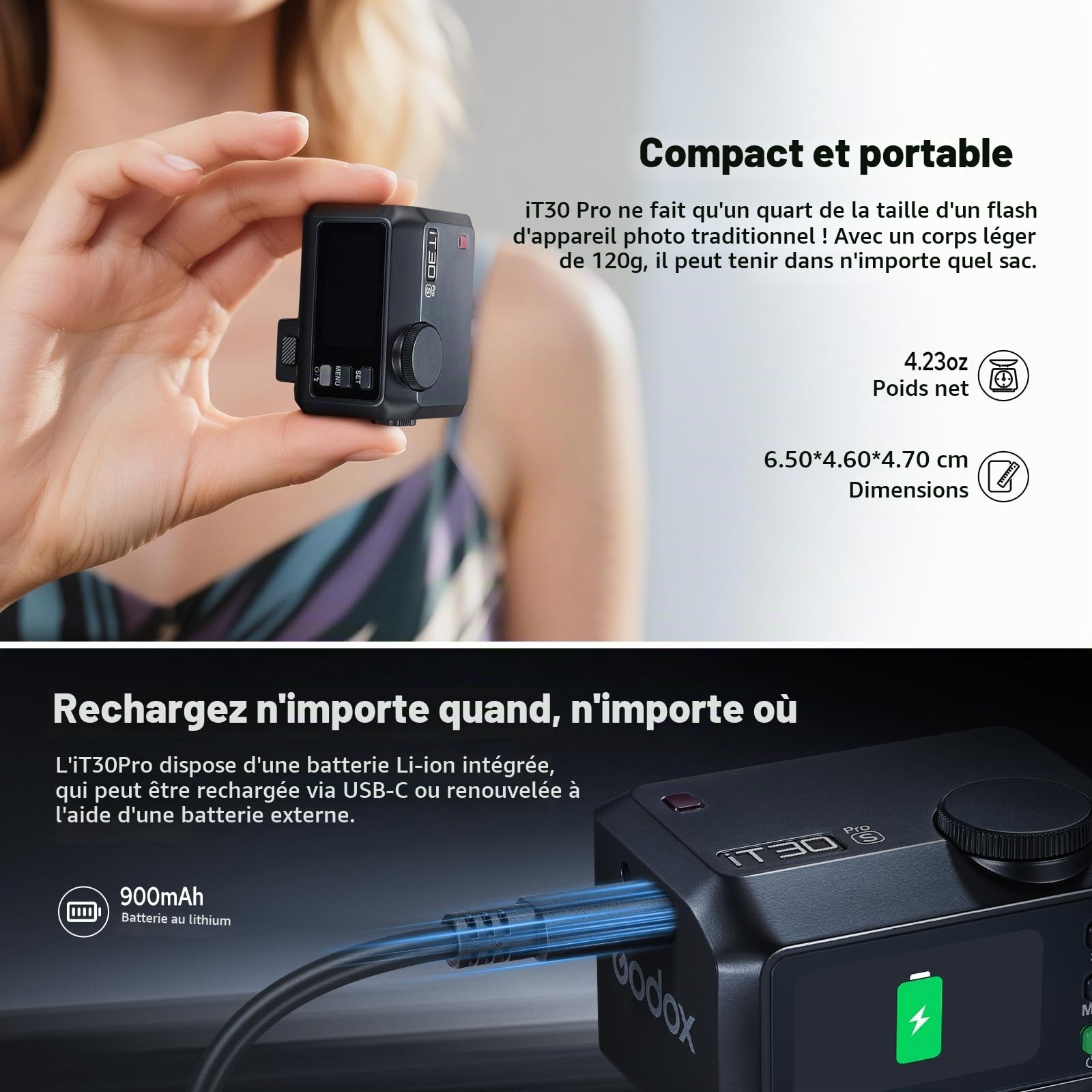Godox iT30Pro-S Flash TTL pour Appareil Photo Sony