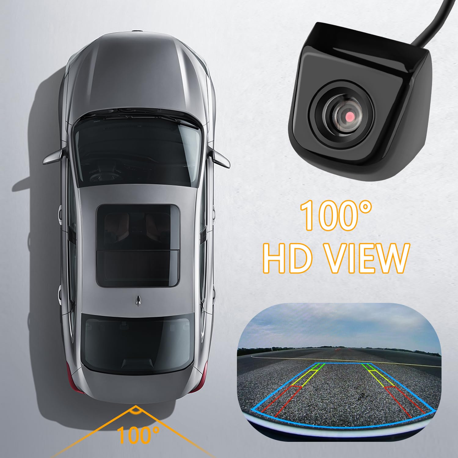 Snapklik.com : HD Night Vision Rear View Camera,100 Wide Angle+Distance ...