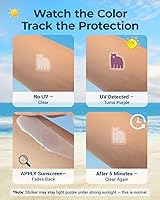 Vista 3 de 80 calcomanías UV para protector solar, calcomanías de protección solar, recordatorio de volver a aplicar, saber cuándo volver a aplicar protector