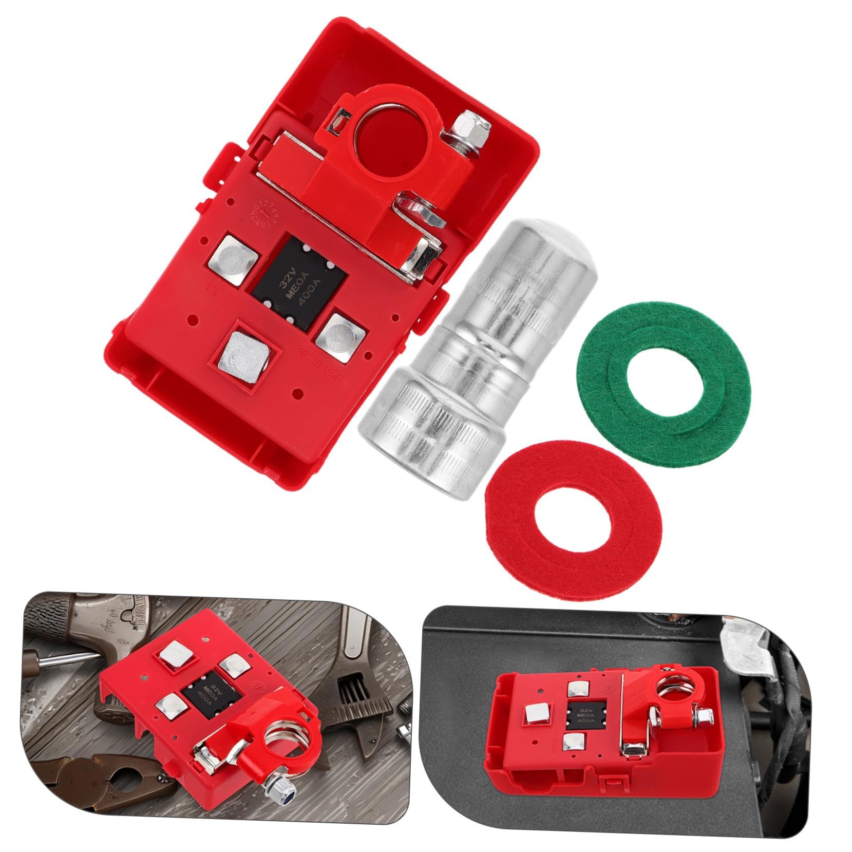 CHILDWEET Batteria Terminali Connettori Adattatori Auto Elettrico Blocco Terminale Kit Morsetto Cavo Terminale Collegamento Potenza Supporto Parte Superiore Clip Estranea Batteria
