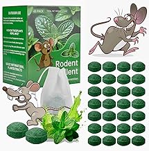 Aurevia Rat Repellent for Home | Rodent Repellent for Car| No-Kill Rodent Repeller with Peppermint Oil | Mouse & Rat Control Tablets for Car Engine Wires | Pack of 20