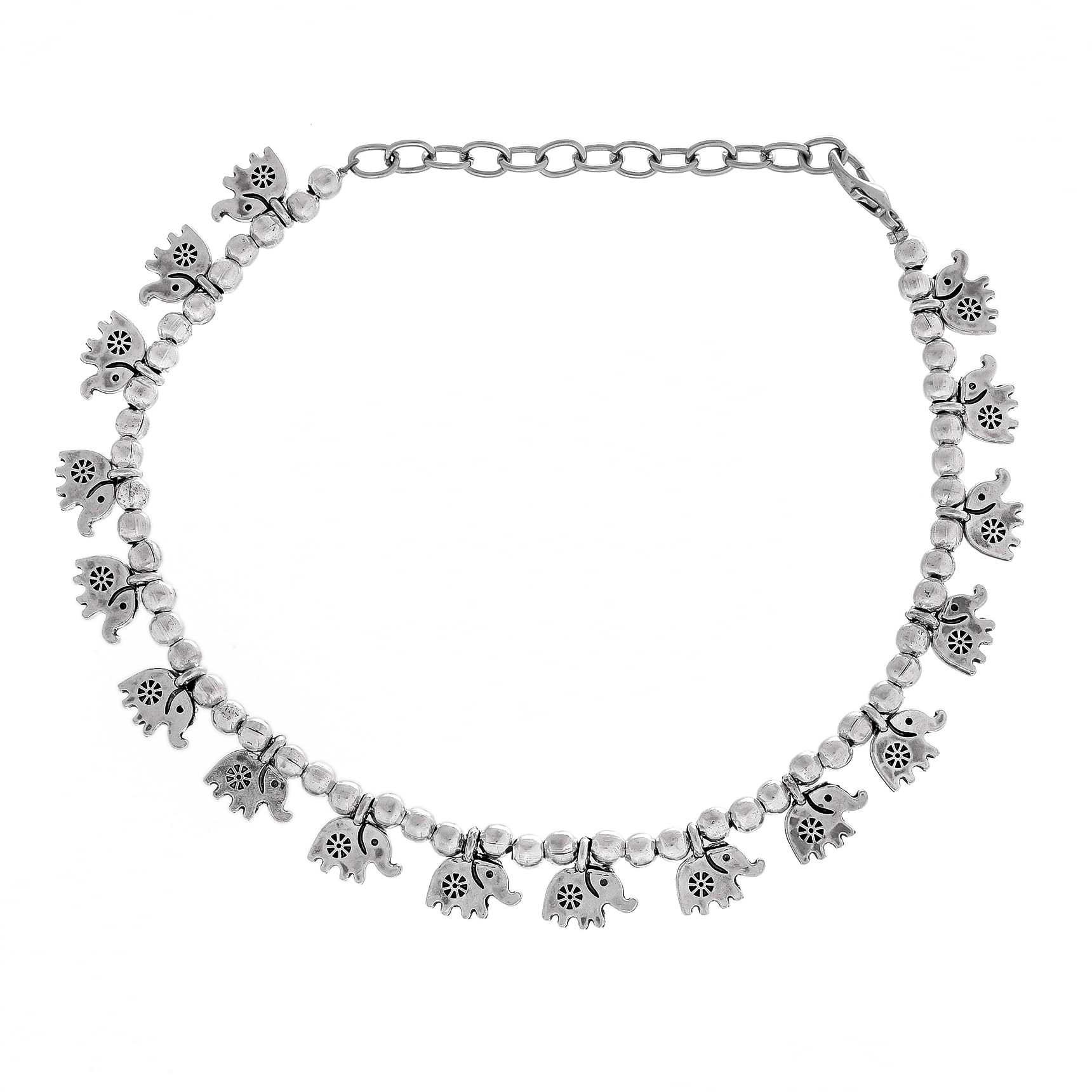 Elephant Silver Anklet | German Silver | Payal (Single Anklet) | Adjustable Chain | Gift for Sister Bhabhi, Girlfriend | Gifts for Women and Girls | Gift for her-image-10