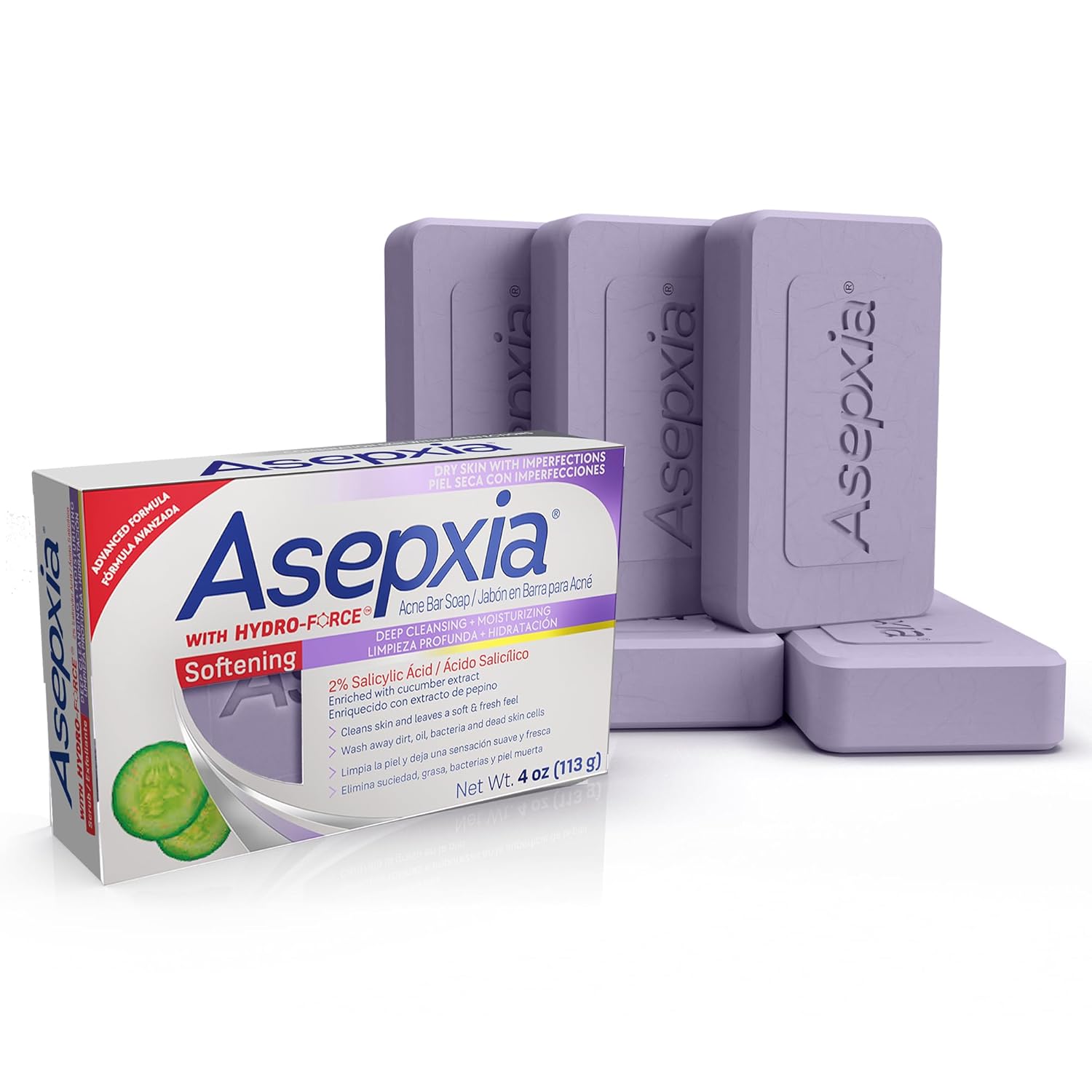 Asepxia Pimples Therapy Softening Bar Cleaning soap | 2% Salicylic Acid Cleanser…