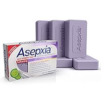 Vista 1 de Asepxia Jabón en barra suavizante para tratamiento del acné Limpiador de ácido salicílico al 2%, elimina el aceite y las impurezas, alivia