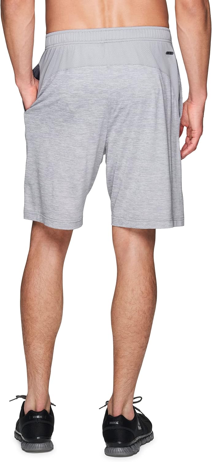 RBX Active Men's 9-Inch Inseam Workout Running Gym Athletic Basketball Shorts with Pockets - Image 4