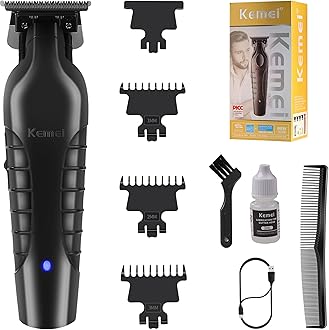 2299 Professional Hair/Beard Trimmer for Men Zero Gapped Hair Clippers for Barber with T Blade, Cordless Rechargeable