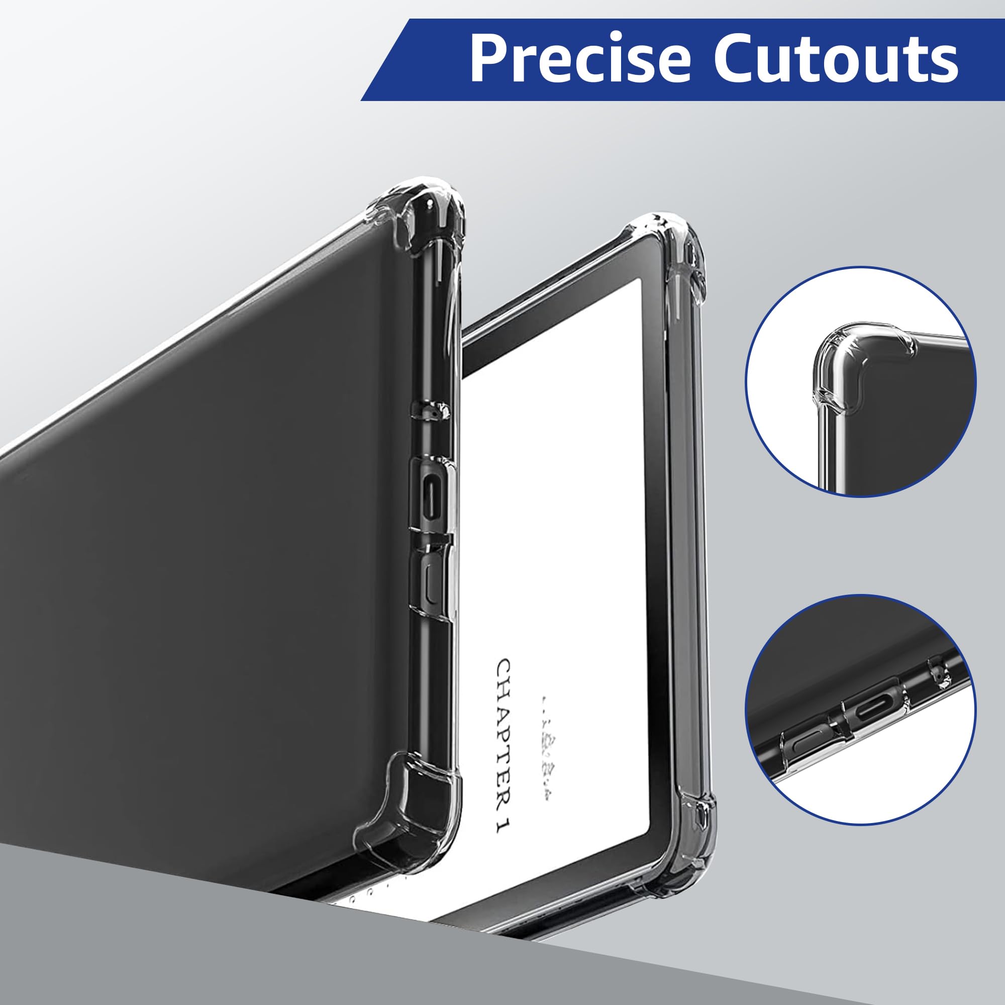Coque pour Kindle Paperwhite 12ème génération 2024 7" et Kindle Colorsoft Signature Edition, légère, anti-rayures et antichoc en TPU souple