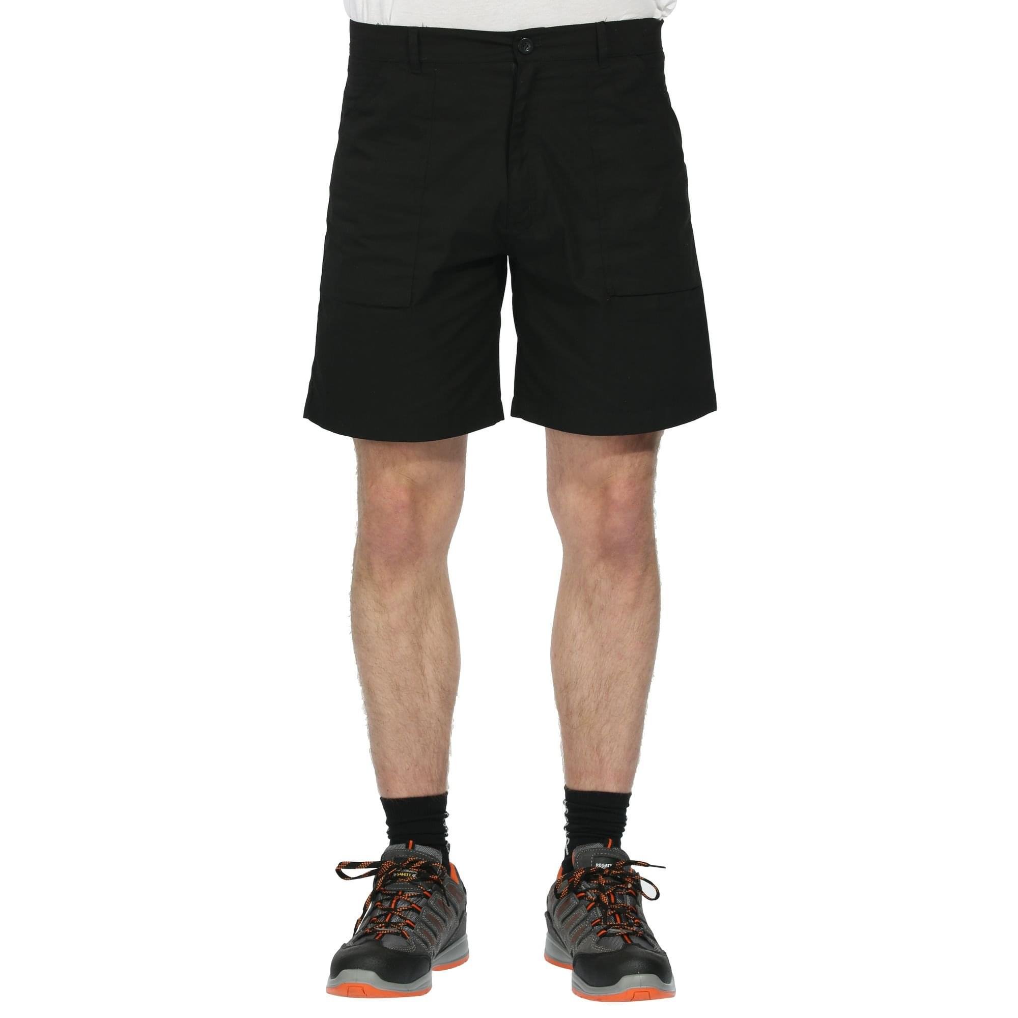 Regatta Men's Professional Action Water Repellent Multi Pocket Shorts, Black, 32inch