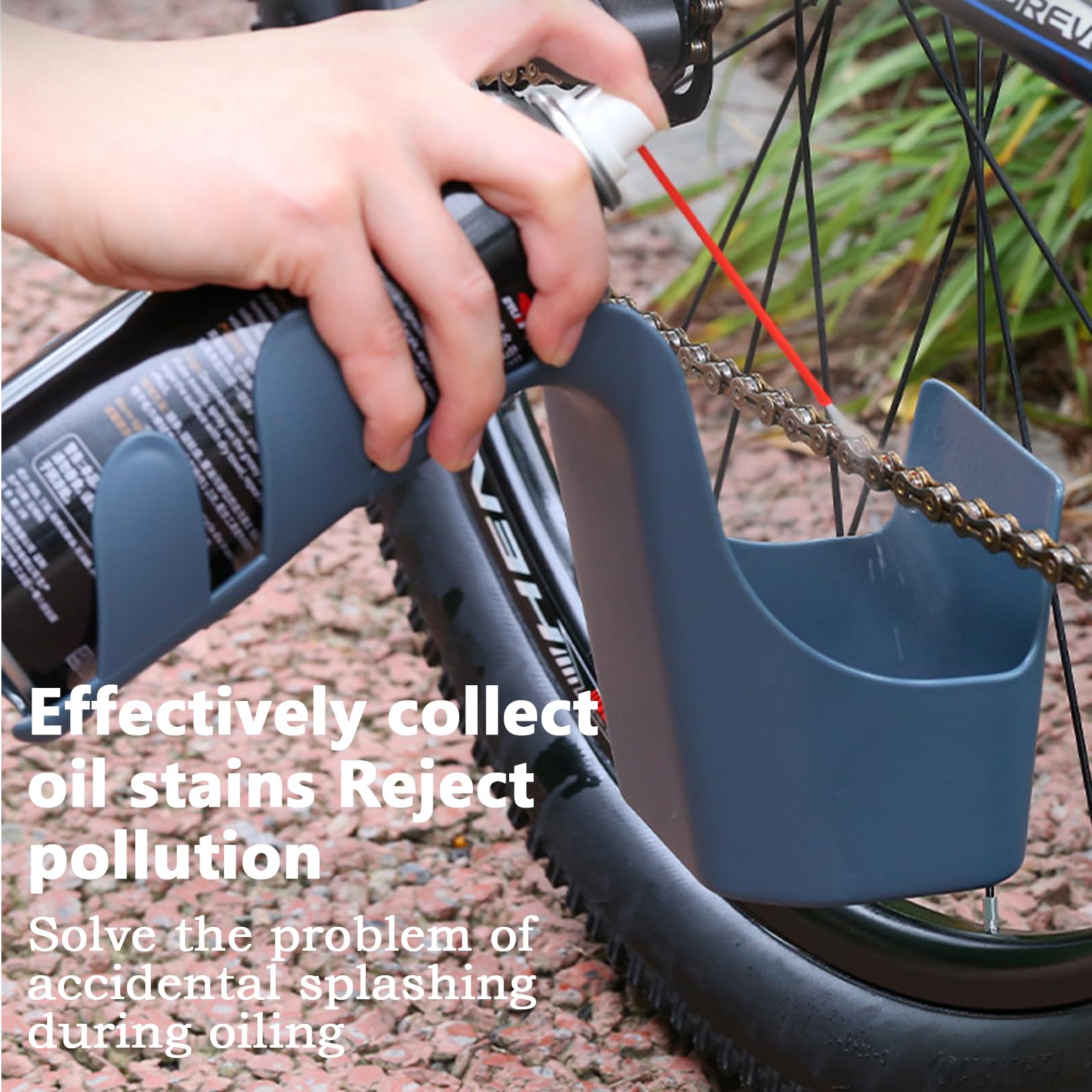 Leve Moto Kit Nettoyage Chaîne Moto ANBOO - Brosse Double Et Bac Récupérateur D'huile Nettoyant Chaîne Vélo