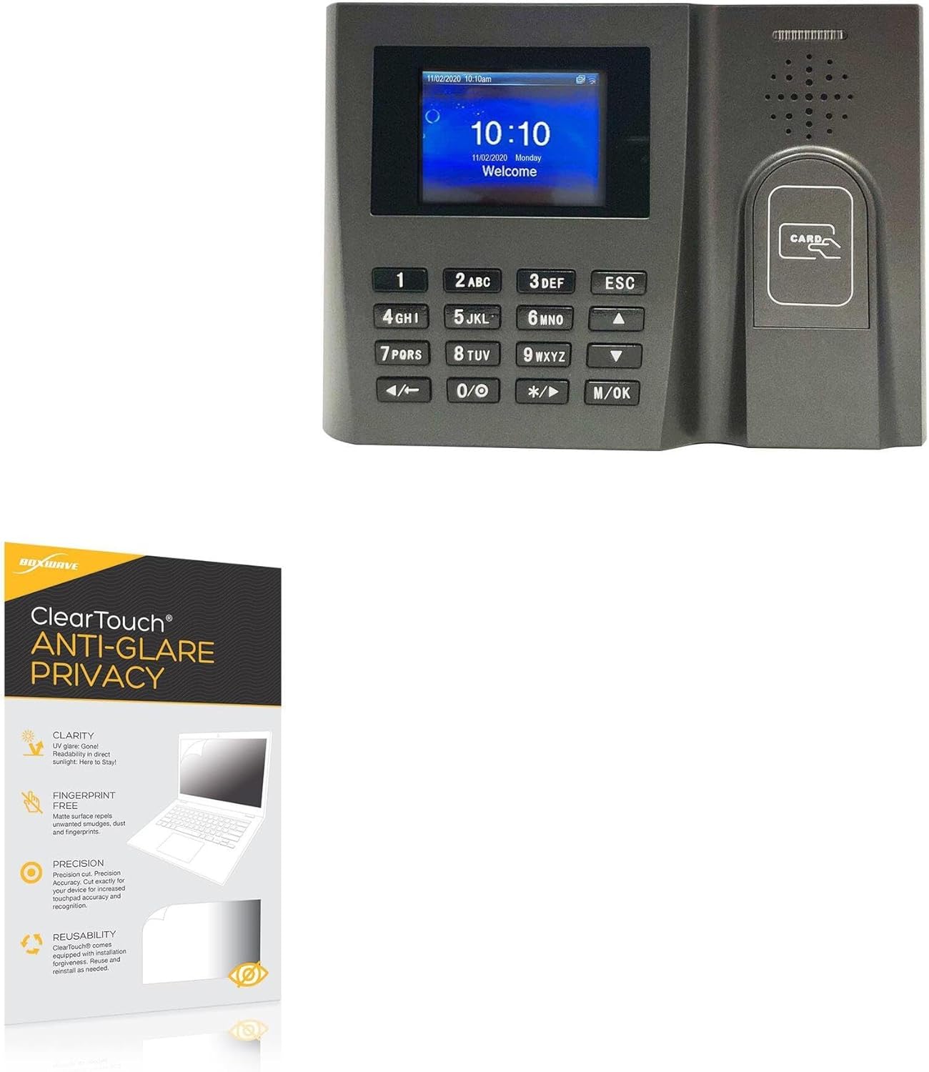 BoxWave Screen Protector Compatible with GeoProx 100NT - ClearTouch Anti-Glare Privacy (2-Pack), Privacy Screen Protector Flexible Film Anti-Glare