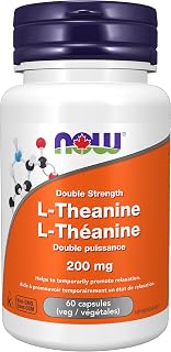 Now L-theanine, 200mg, 60 Veg Capsules 60 Count