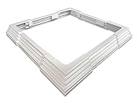 Vista 2 de Vinilo/PVC de 4 a 6.5 pulgadas ajustable y recortable de radio de esquina pequeño (4 piezas) Anillo de recorte / falda (envolturas, mangas, postes)