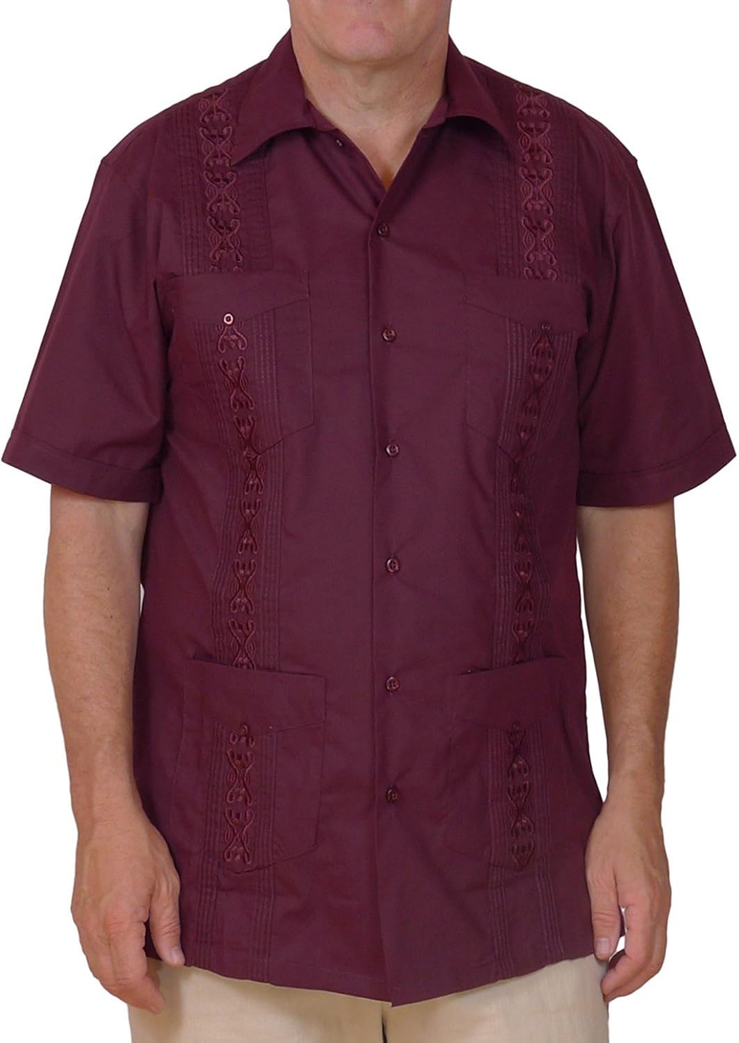 Squish Cuban Style Guayabera Shirt 