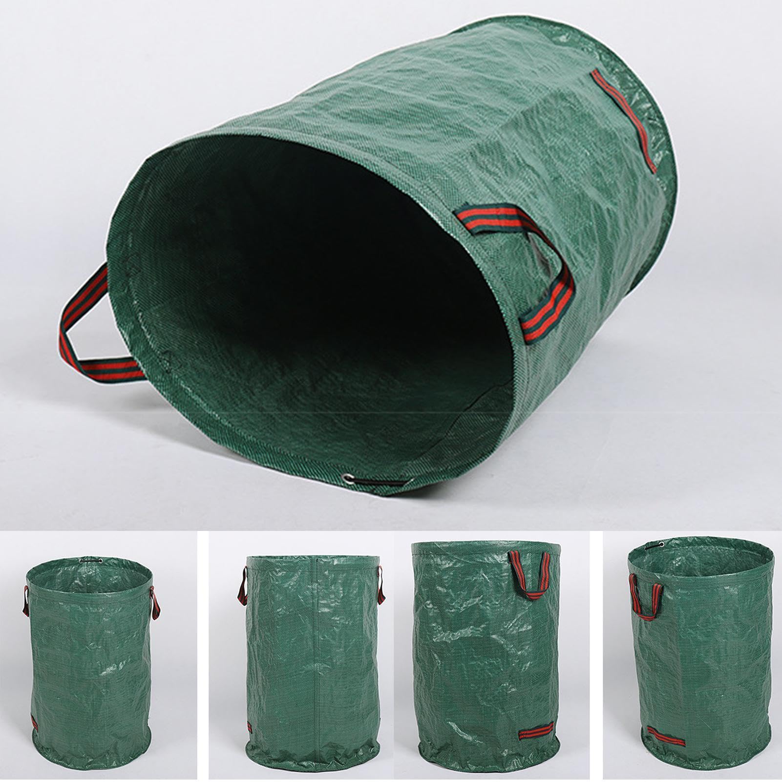 Bolsa para Residuos de Jardín Juego de 3 Unidades para Recogida de Desechos | Bolsas resistentes con asas reforzadas Para Jardinería, Camping, Limpieza de Patio y Exteriores