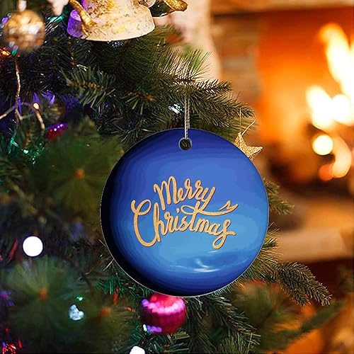 Miniatura 3 de Two-Side Printed Cosmic Galactic Planet Ceramic Christmas Ornament, Novelty for Family Friends Kids, Planetary Orbit Christmas Keepsake Pendants