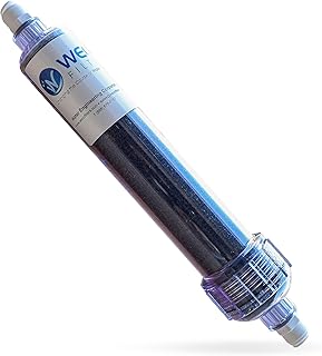 WECO Inline Color Changing Deionizing Mixed Resin for Pure and Spotless Water - High Purity Mixed Bed Resin (DI) 2 X 10 Inch Cartridge (3/8 Inch Quick Connect)