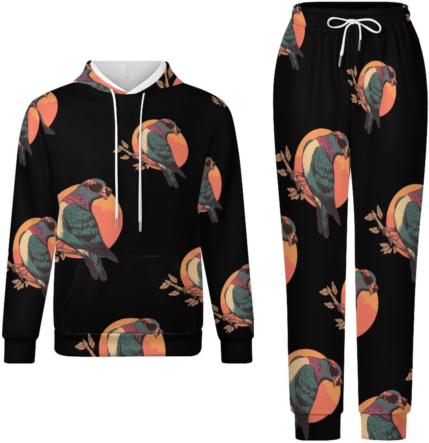 Pigeon 2 Piece Tracksuits Sports Jogging Sweatsuits Set for Men Women