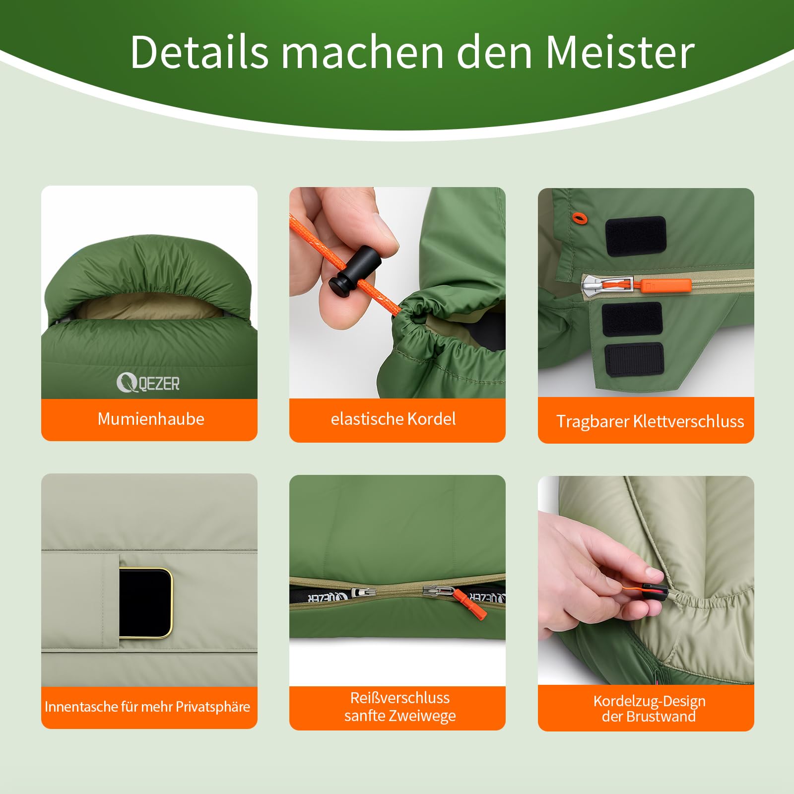 XXL Daunenschlafsack 3-4 Jahreszeiten extra großer Schlafsack 230cm x100cm, leicht und warm Daunen Schlafsack geeignet für Erwachsene im Freien Camping, Wandern und Rucksackreisen