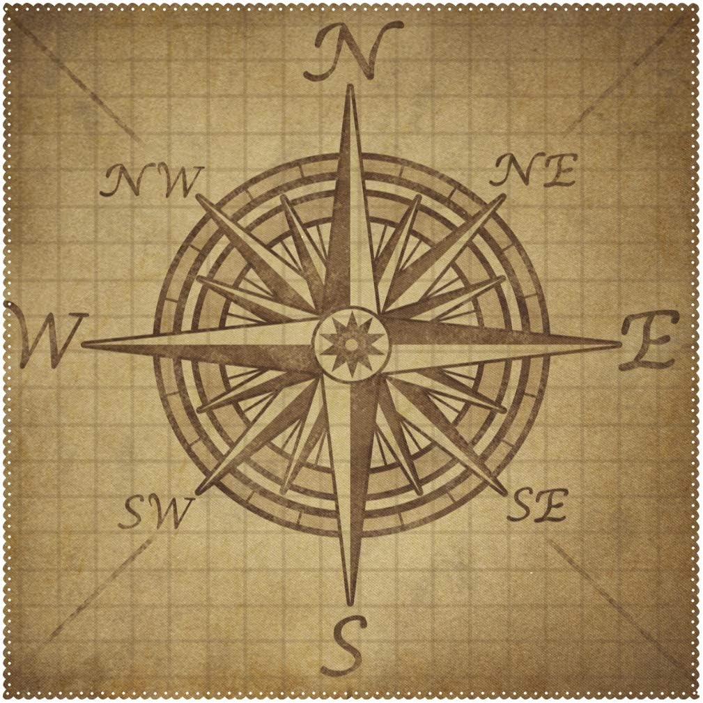 Placemats Old Vintage Compass Rose 12x12 Inch One Piece Heat Resistant Non Slip For Dinning Table Amazon Co Uk Home Kitchen