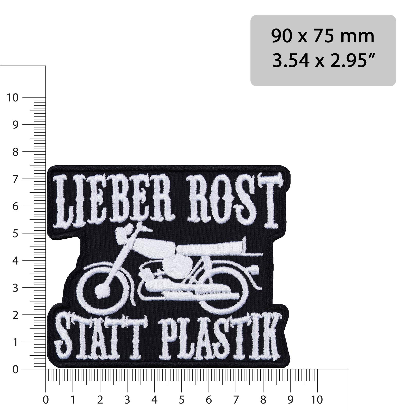 Toppa Termoadesiva Italian Biker - Bandiera Italiana, 10x10 Cm, Per Jeans, Giubbotti, Zaini