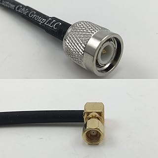 12 inch RG188 TNC MALE to SMC Female Angle Pigtail Jumper RF coaxial cable 50ohm Quick USA Shipping