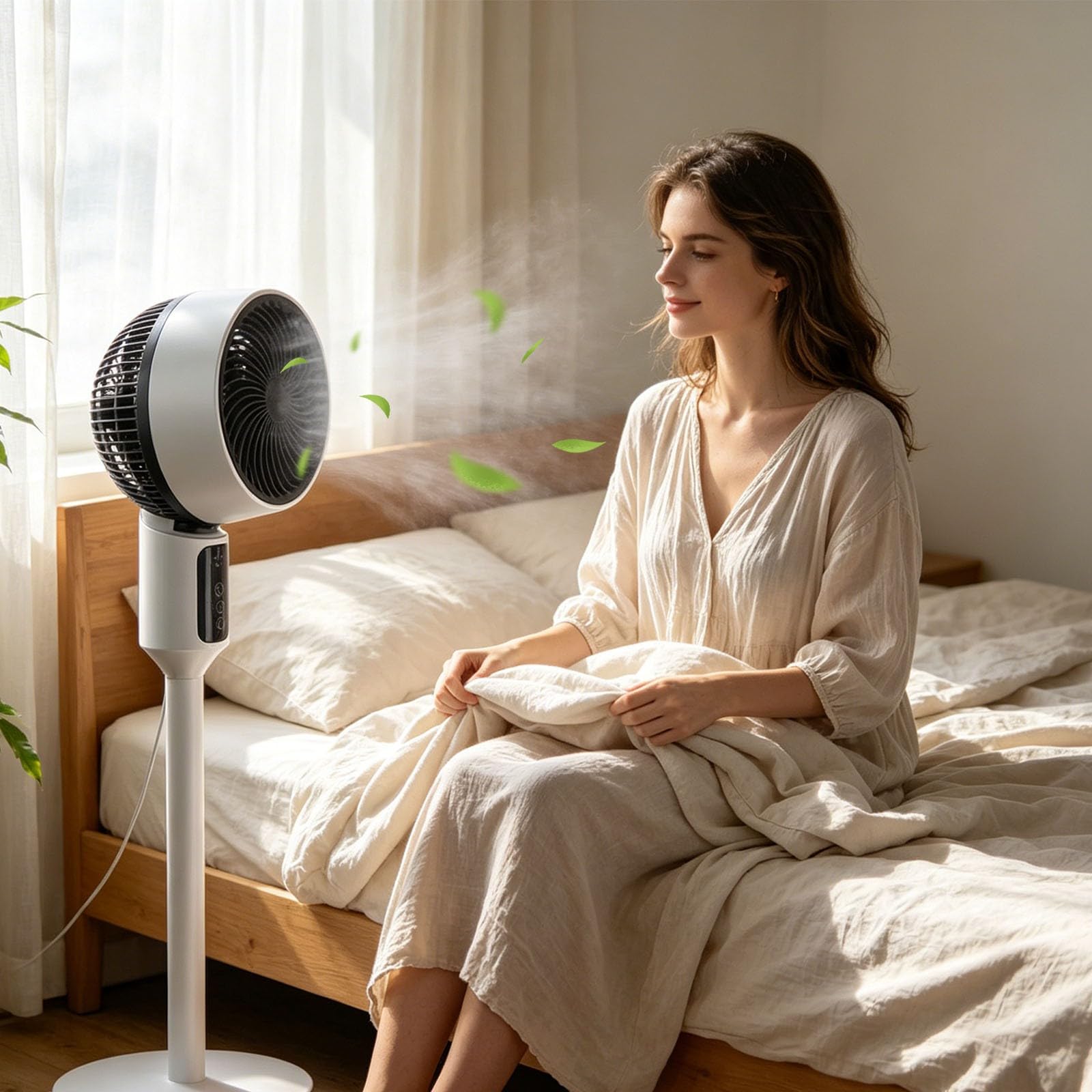 Ventilatoren Sehr Leise 2026 Verbesserter Raumluftzirkulator mit 90 Fuß Bodenventilator Oszillierend Standventilator Lüfter Ventilator mit Fuß Standventilator Fürs Schlafzimmer