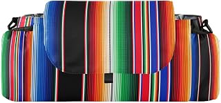 Flradish Mexican Serape Blanket Stripes1 Baby Stroller Organizer with 2 Cup Holders Universal Adjustable Shoulder Strap Detachable Stroller Caddy Accessories Bag for Bottle,Diaper,Phone, Keys,Toys