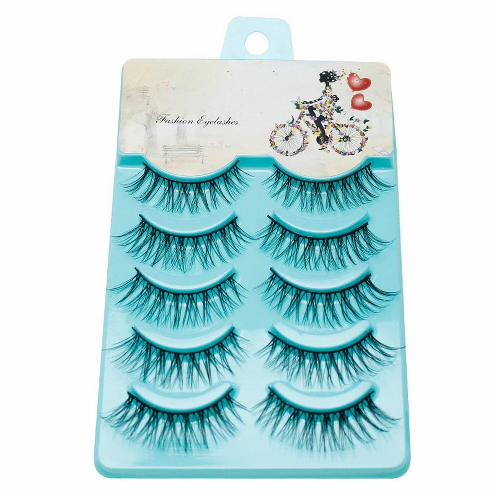 Natural Strips Practice Cat Eyelashes Thin Mink 8d Look False Handmade Pairs Eyelashes Style 5 Eye Faux Natural