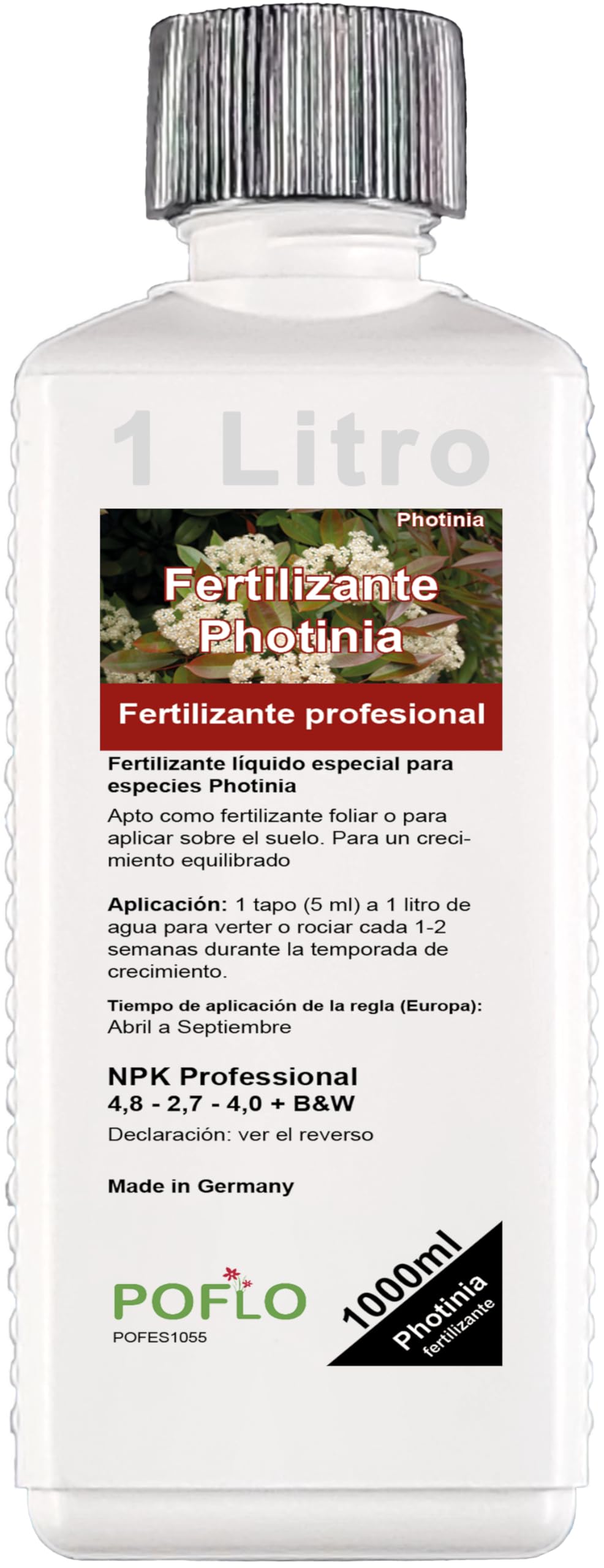 Fertilizante profesional para especies de Photinia con nutrientes específicamente adaptados a la planta. (1000ml)